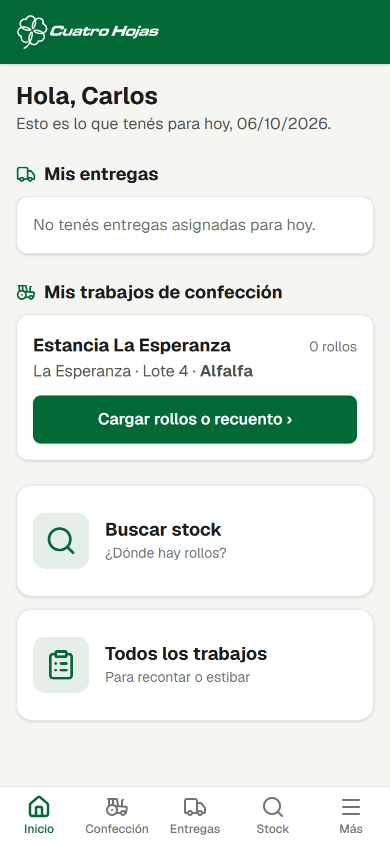 Mi día del tractorista con el trabajo asignado